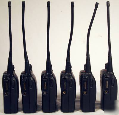 6 motorola EX500 uhf 16 ch radios w/rapid gang charger