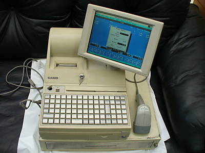 Casio sa-5100 pc pos terminal w/ barcode scanner