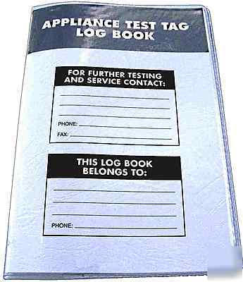 Log book - test & tag appliance logbook - free post