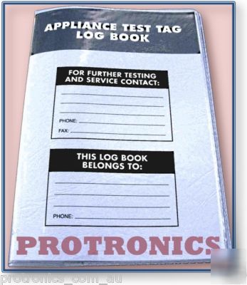 Log book - test & tag appliance logbook - free post