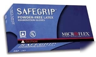 Microflex safegrip powder-free latex gloves, : sg-375-l