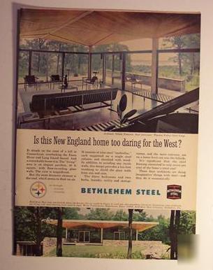 New 1961 vintage ad~ bethlehem steel england home archi
