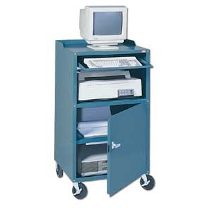 New edsal blue mobile computer stand CSC6775B sturdy 
