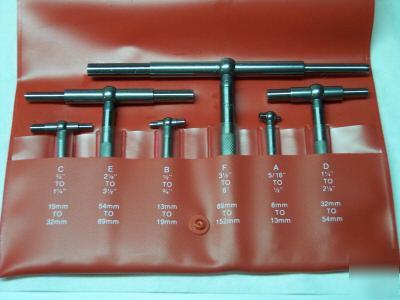New starrett s 579H telescoping gages - - 6 pieces