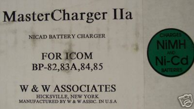 New w&w mastercharger iia icom bp-82, 83A, 84, 85 ++ ++