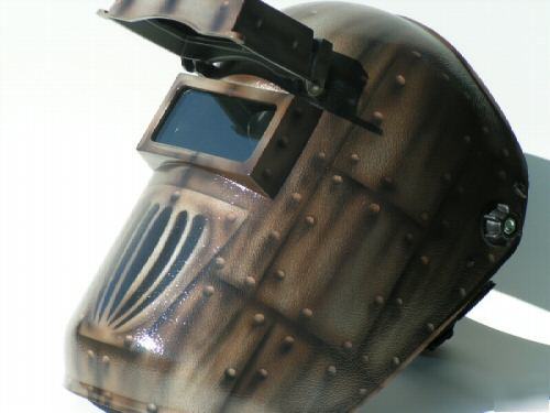 Airbrushed welding helmet antique vintage ing