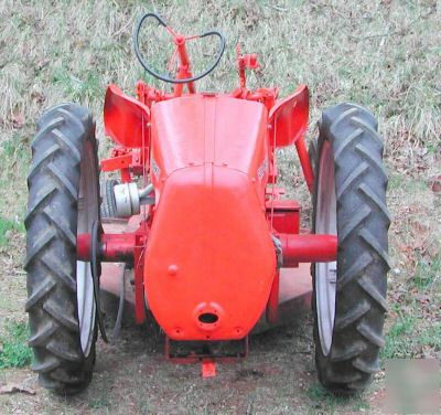 Allis chalmers g tractor with 48 inch bush hog - rare