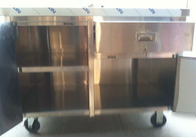 Custom made chef prep table/cart - stainless steel
