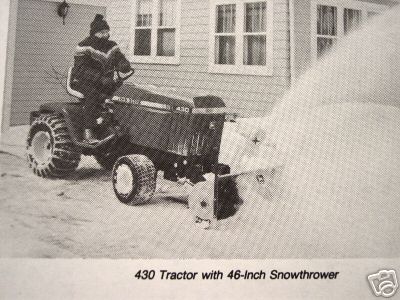 John deere 420 430 tractor snowblower manual nice 