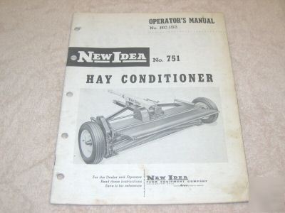 New idea operator manual # 751 hay conditioner