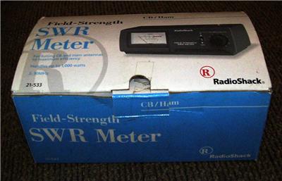 New radio shack cb ham field strength swr meter in box