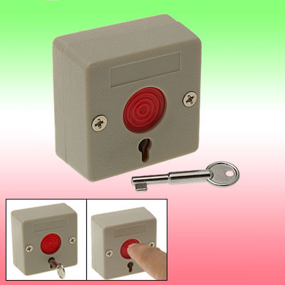 Plastic grey square fire security wireless alarm w key