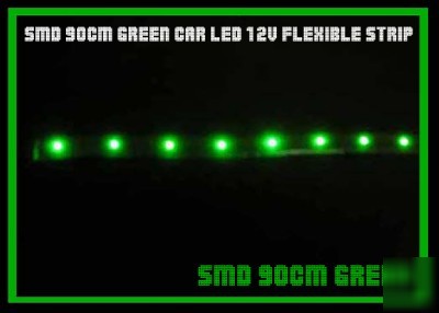 Smd green 90CM 45 x car led 12V flexible strip light