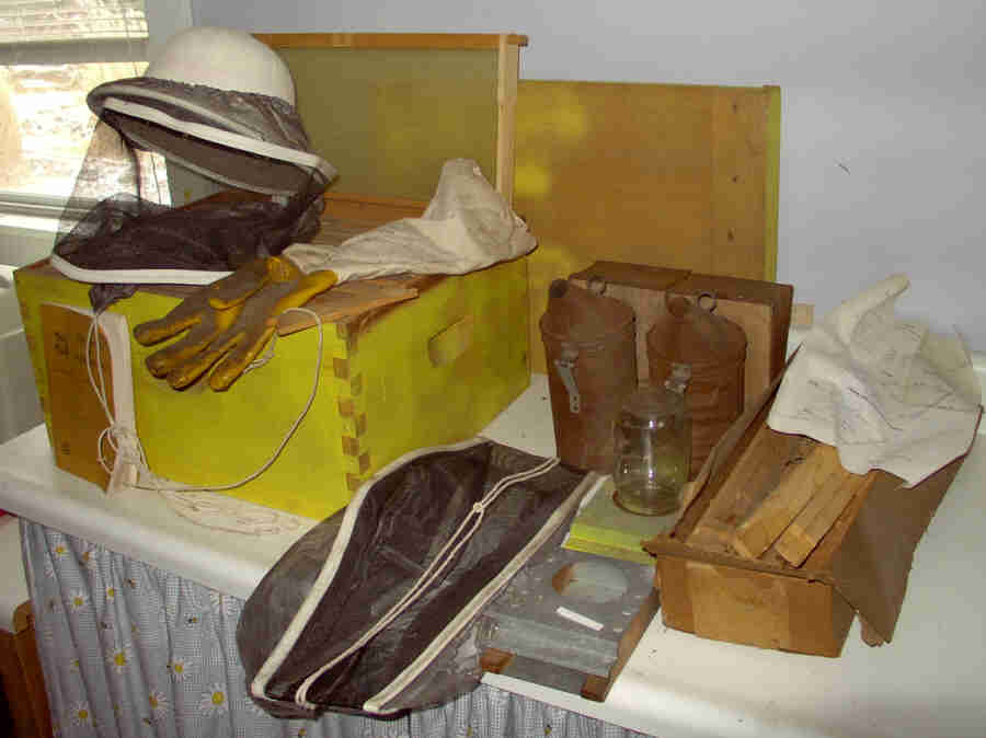 Vintage honey bee keeping hive kit