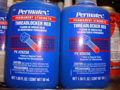 2-permatex pneumatic/hydraulic thread locker red 26250