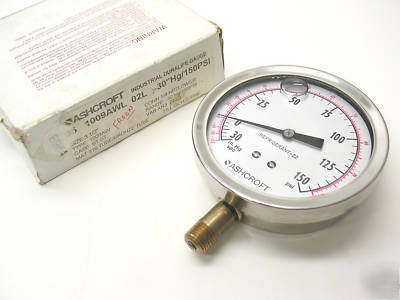 Ashcroft 1009AW pressure gauge vac-150 psi freon ref 22