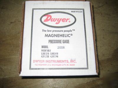 Dwyer magnehelic pressure guage 0 - 8