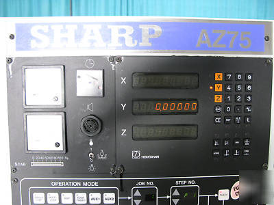 Sharp 301 75 amp edm 3 axis dro,z axis downfeed