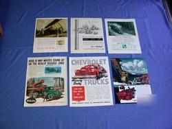 14 lot - forestry logging trucks ad collection 1930's+