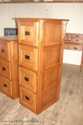 Filing file cabinet mission oak museum style storage