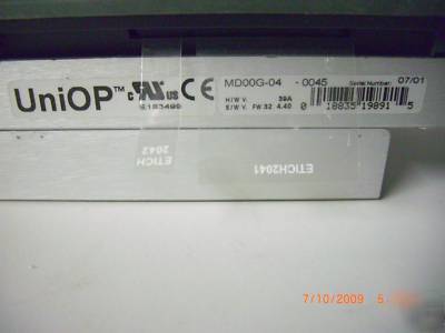 Uniop plc interface control panel MD00G-04.