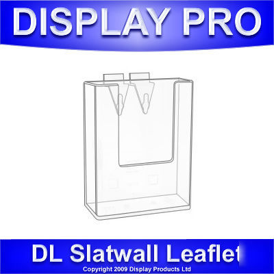 1/3RD A4 dl slatwall leaflet holder dispensers display