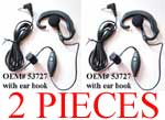 2X ear mic for motorola walkie talkie T5422 T5522 T5622