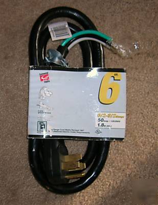 Commercial electric range cord 6 f 4 conductor grounded