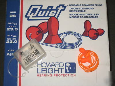 Howard leight quiet reusable earplugs ear plugs corded