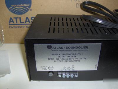 New power supply 24 volt dc 2 amps atlas/ soundoiler 