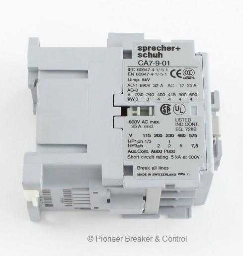 New s+s sprecher+schuh contactor CA7-9-01-24Z 3POLE