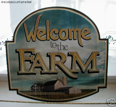 Welcome to the farm tin sign, farm, tractor, barn sign