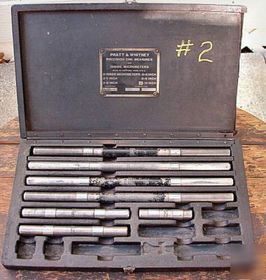 1944 pratt & whitney micrometer end measures set