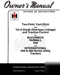International farmall point fast hitch 340 460 manual 