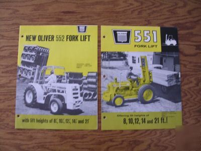 Set of 2 original oliver industrial sales brochures