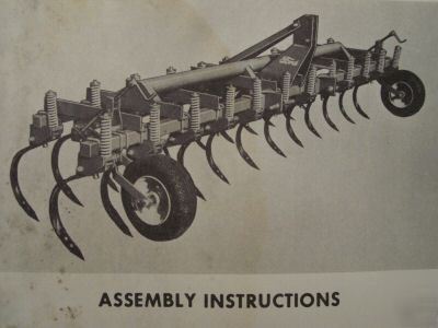 Ford 208 chisel plow 2-bar mounted 3PT operator manual