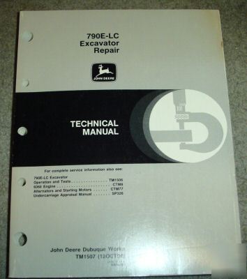 John deere 790E-lc excavator technical repair manual jd