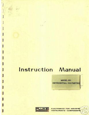 John fluke 801 operation & service manual