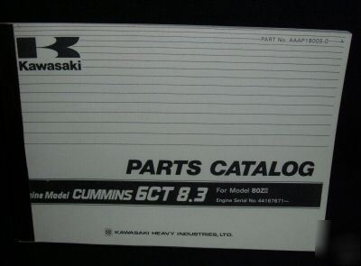 Kawasaki model 80ZII wheel loader engine parts catalog
