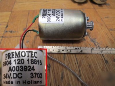 Lot of 6 small premotec 24V dc electric motors, tested 