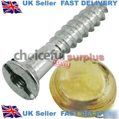 New brand 25MM brass polished mirror screws pack of 25