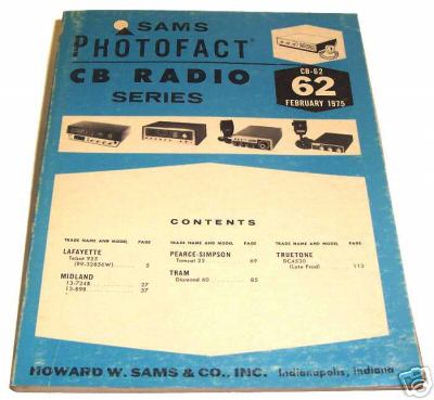 Sams photofact cb-62 february 1975 cb radio series