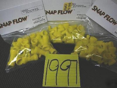 Snap flow reducers and nozzles for 1/2