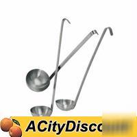 10DZ stainless one piece ladles 2 ounce 10.5 handle