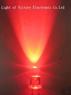  200 x 5MM super bright red led lamp 10,000MCD f/s,f/r