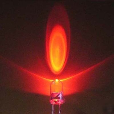 500 pcs 3MM red led lamp ultra bright & free resistor