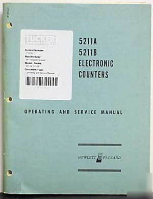 Agilent hp 5211A/5211B elec. counters oper/serv. manual