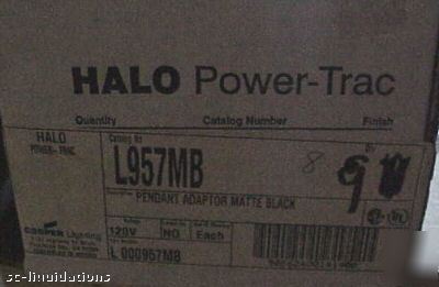Halo power-trac L957, matte black, pendant adapter 120V