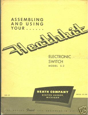 Heathkit manual original s-2 electronic switch 1954