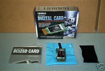 New uniden bearcat BCI25D apco 25 digital card ( in box)